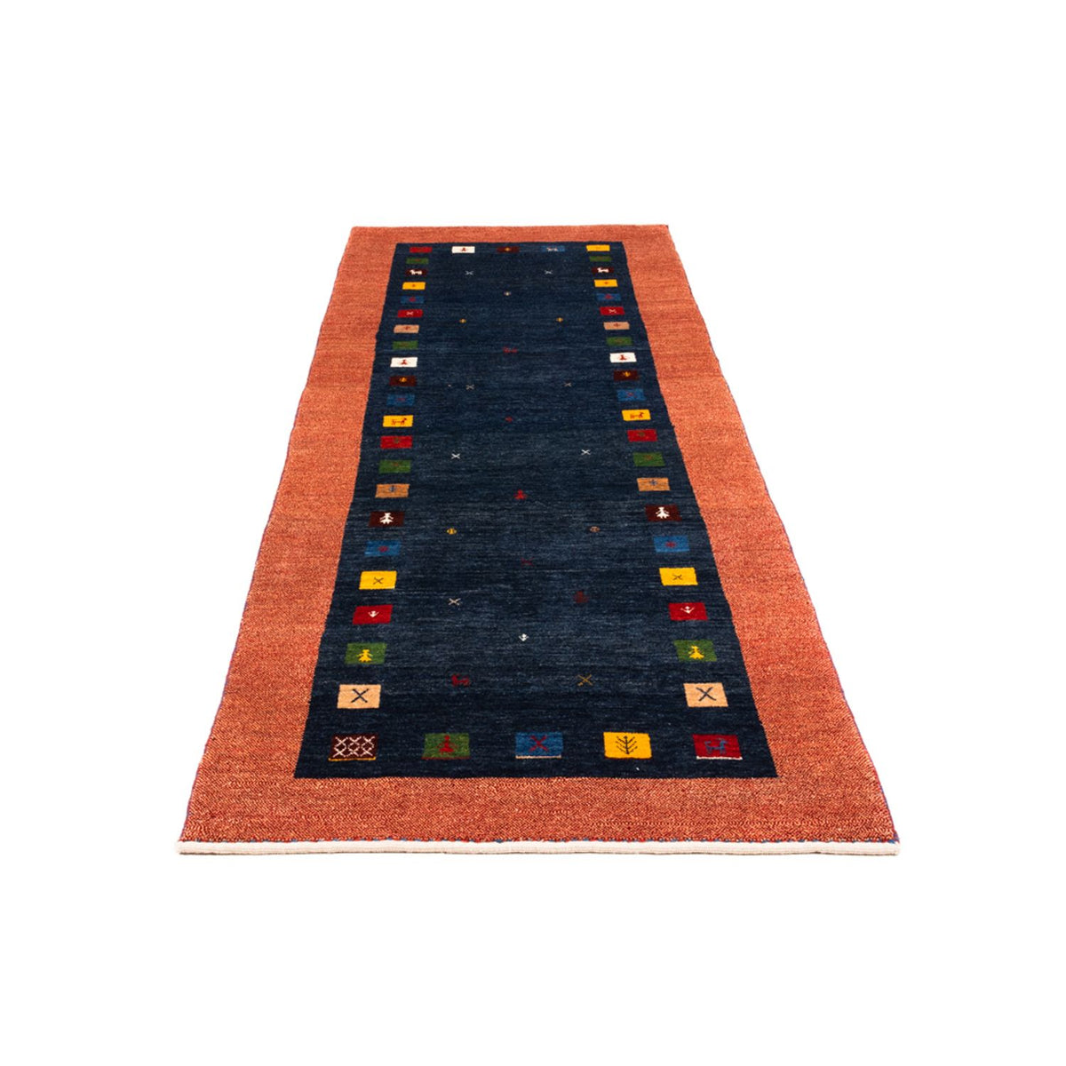 Runner Gabbeh Rug - Perser - 236 x 85 cm - dark blue
