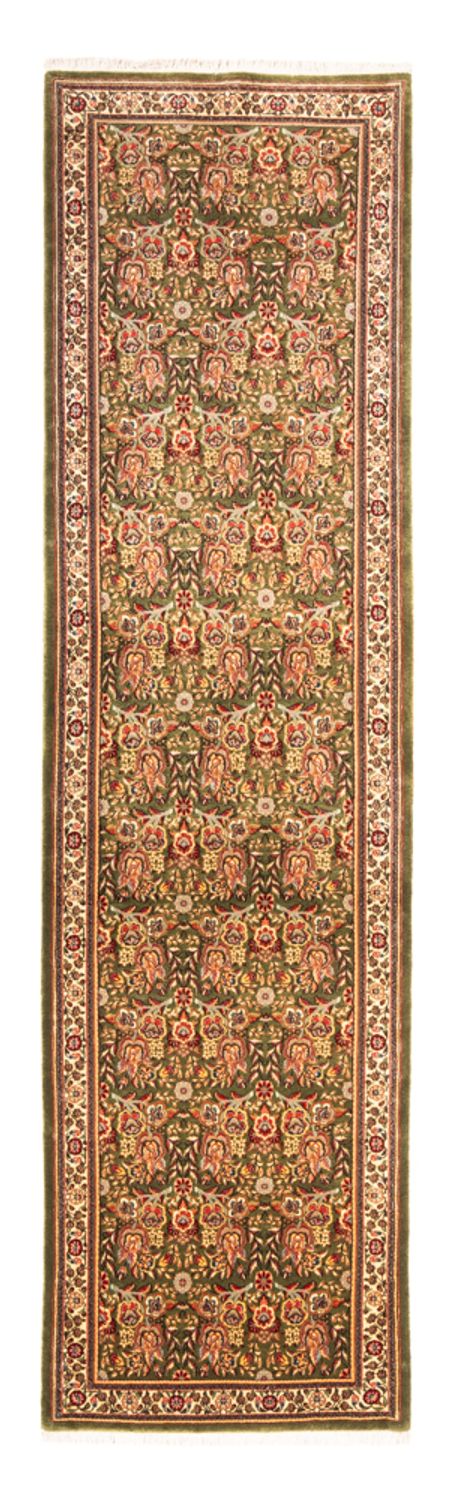 Runner Perser Rug - Ghom - 295 x 80 cm - green