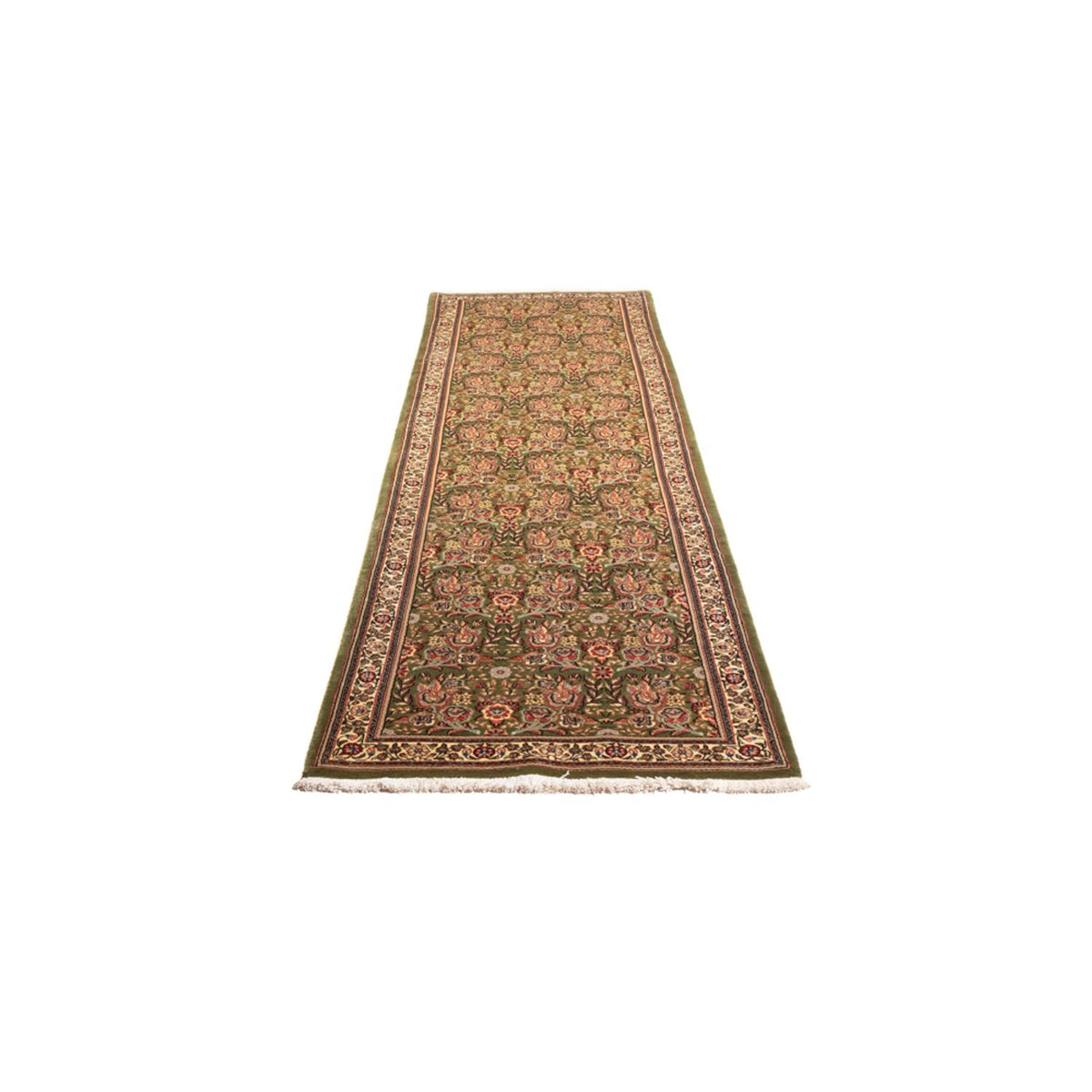 Runner Perser Rug - Ghom - 295 x 80 cm - green
