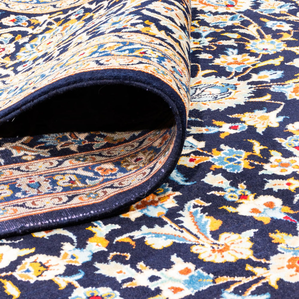 Perser Rug - Keshan - 369 x 267 cm - dark blue