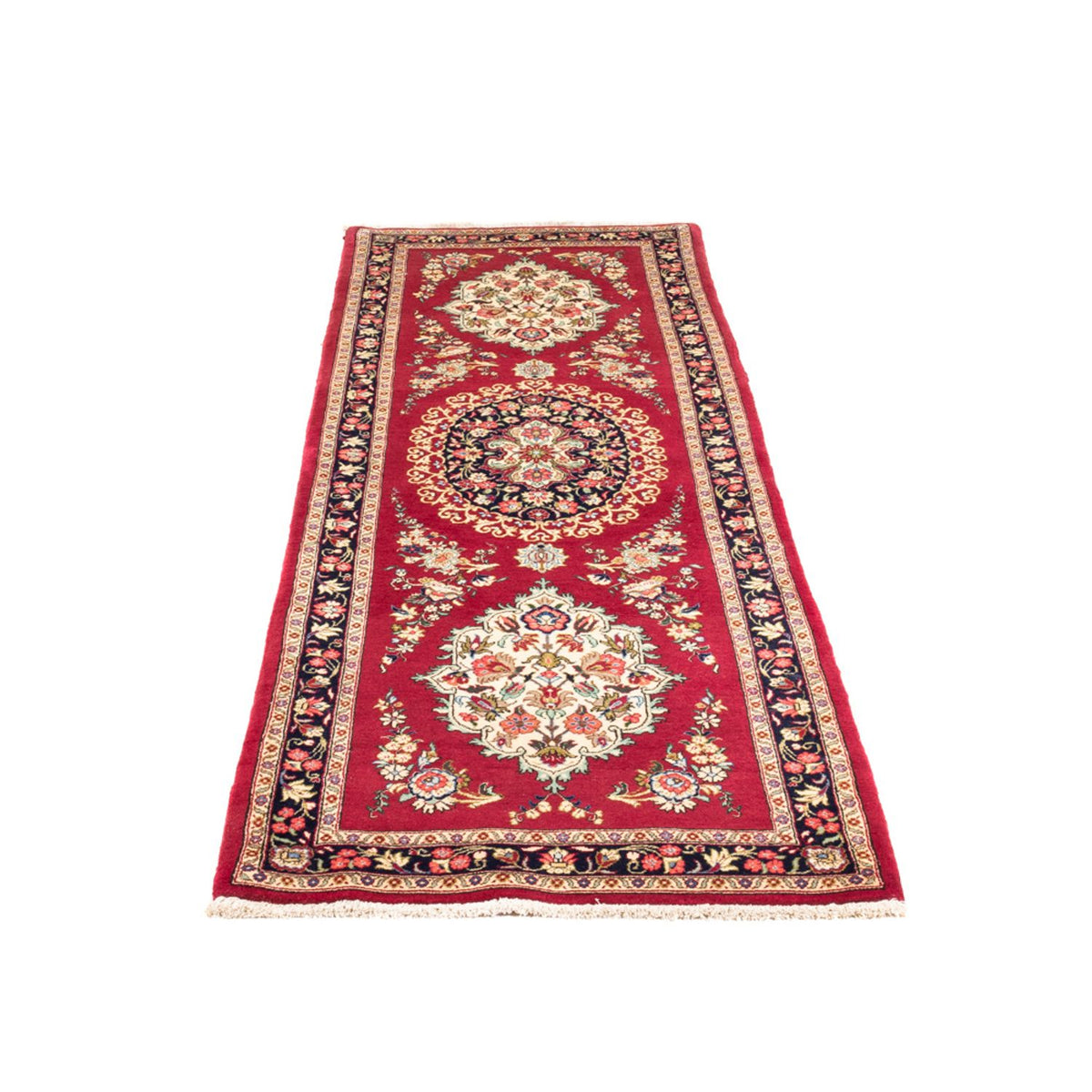 Runner Perser Rug - Ghom - 215 x 65 cm - red