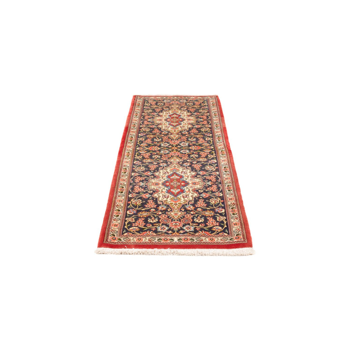 Runner Perser Rug - Ghom - 203 x 65 cm - dark blue