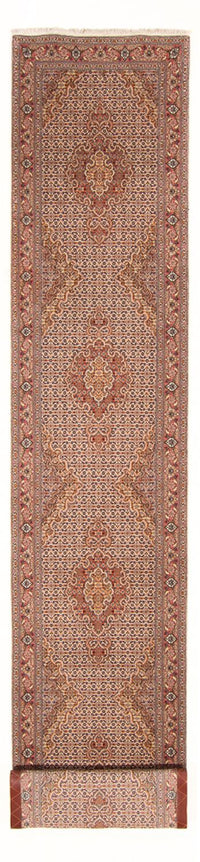 Runner Perser Rug - Tabriz - Royal - 407 x 78 cm - beige