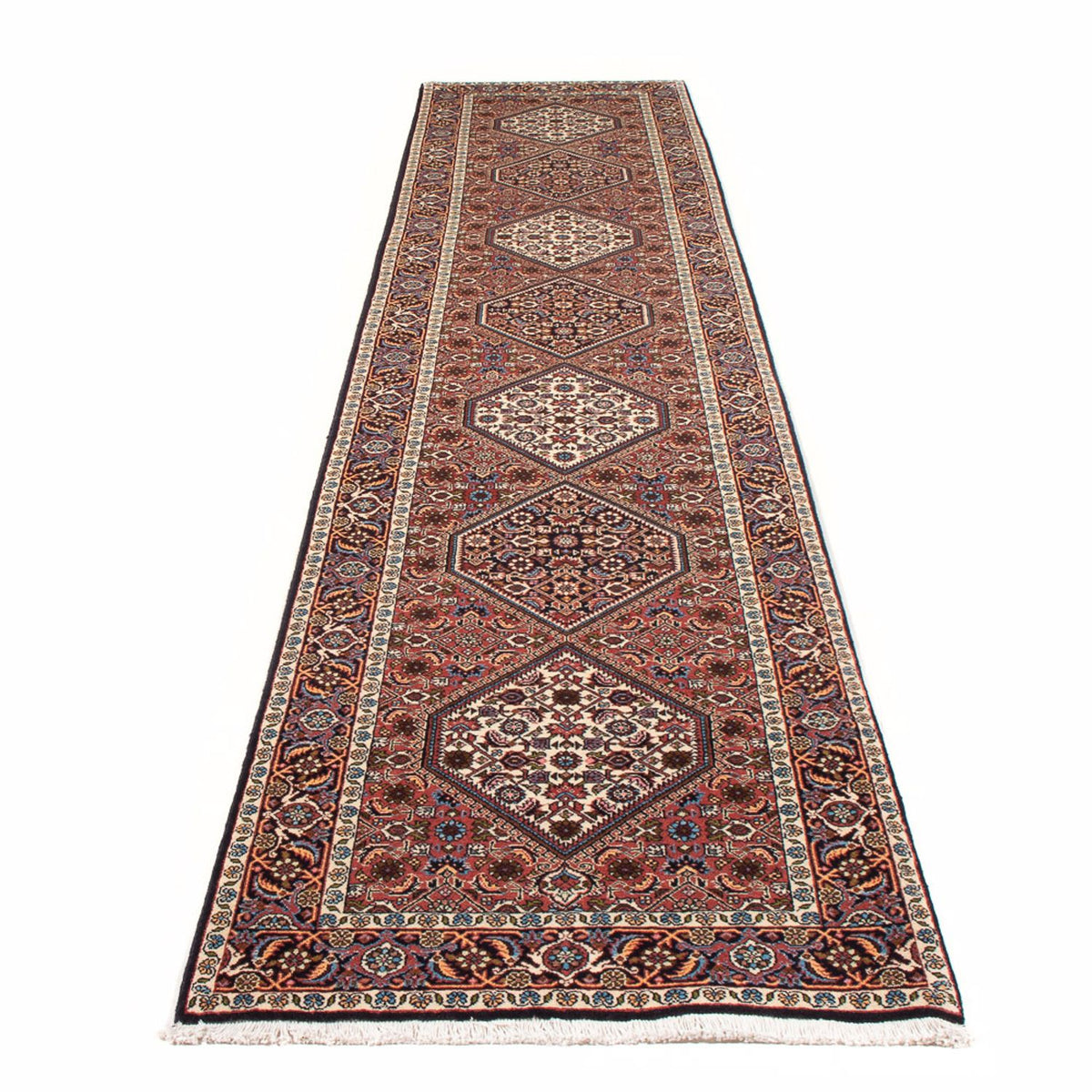 Runner Perser Rug - Bidjar - 395 x 84 cm - red