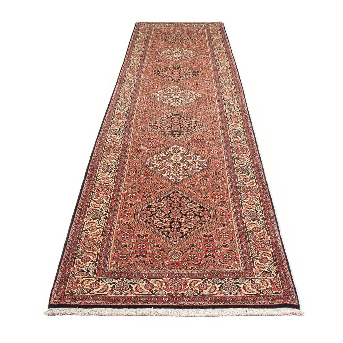 Runner Perser Rug - Bidjar - 381 x 89 cm - red