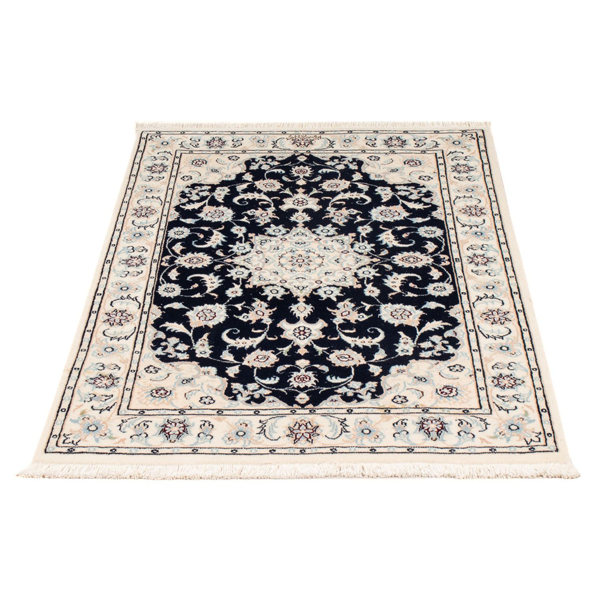 Perser Rug - Nain - Premium - 123 x 80 cm - dark blue