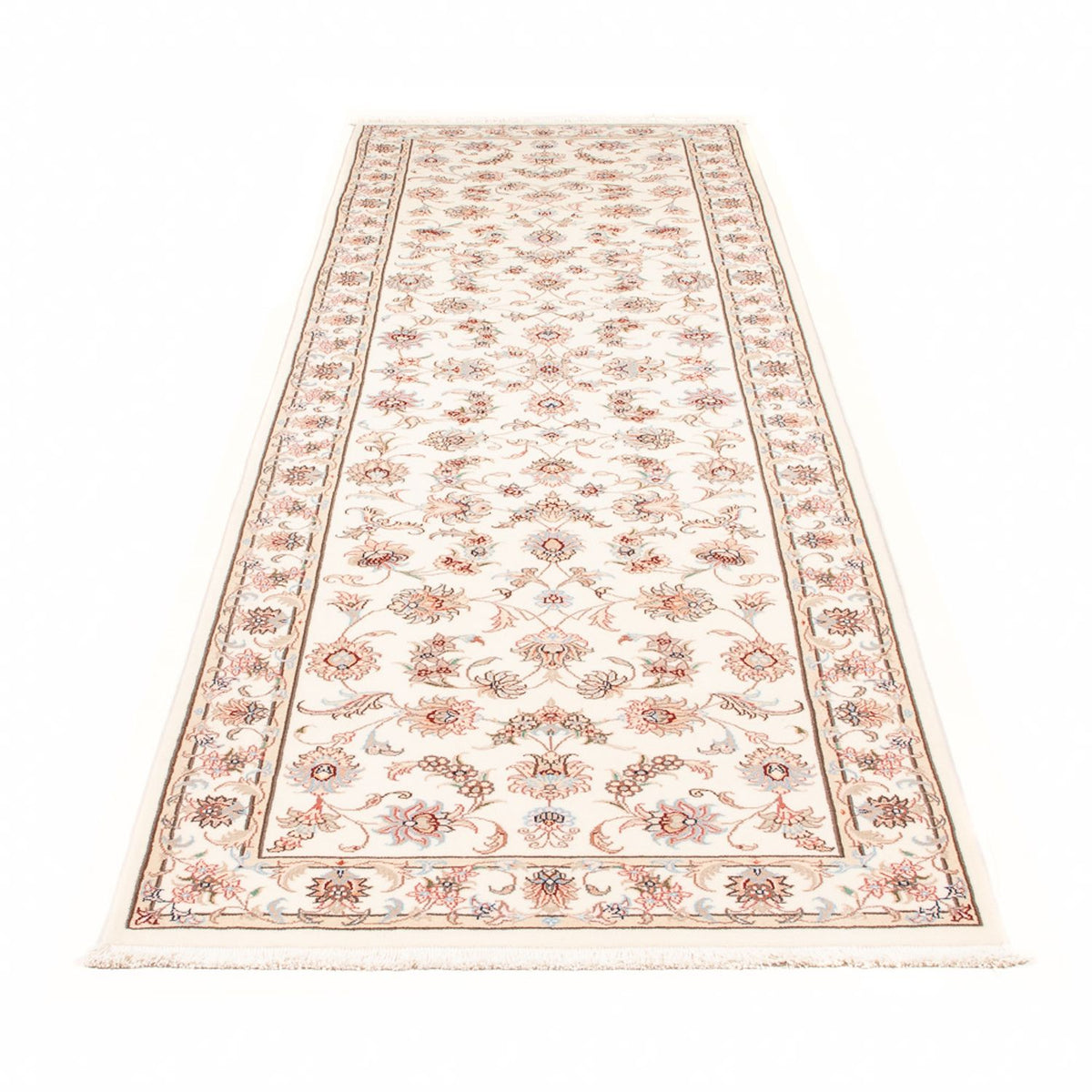 Runner Perser Rug - Tabriz - Royal - 295 x 89 cm - cream