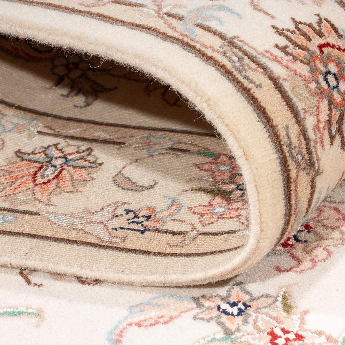 Runner Perser Rug - Tabriz - Royal - 294 x 89 cm - cream