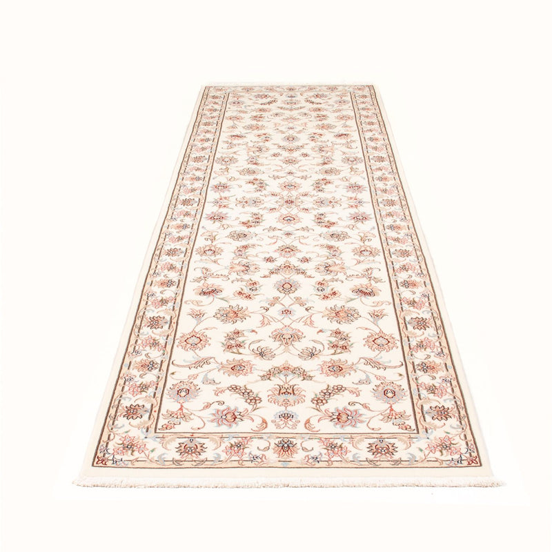 Runner Perser Rug - Tabriz - Royal - 294 x 89 cm - cream