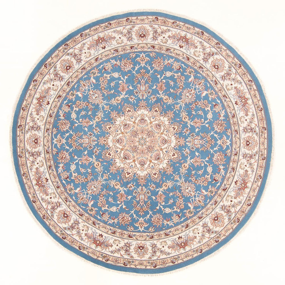 Perser Rug - Tabriz - Royal round  - 200 x 200 cm - light blue