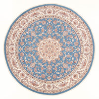 Perser Rug - Tabriz - Royal round  - 200 x 200 cm - light blue