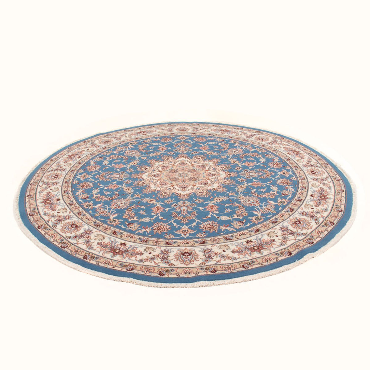 Perser Rug - Tabriz - Royal round  - 200 x 200 cm - light blue