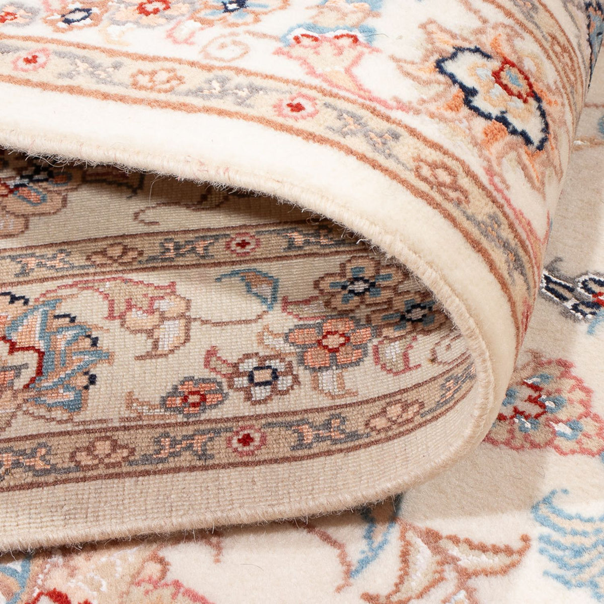 Runner Perser Rug - Tabriz - Royal - 254 x 81 cm - cream