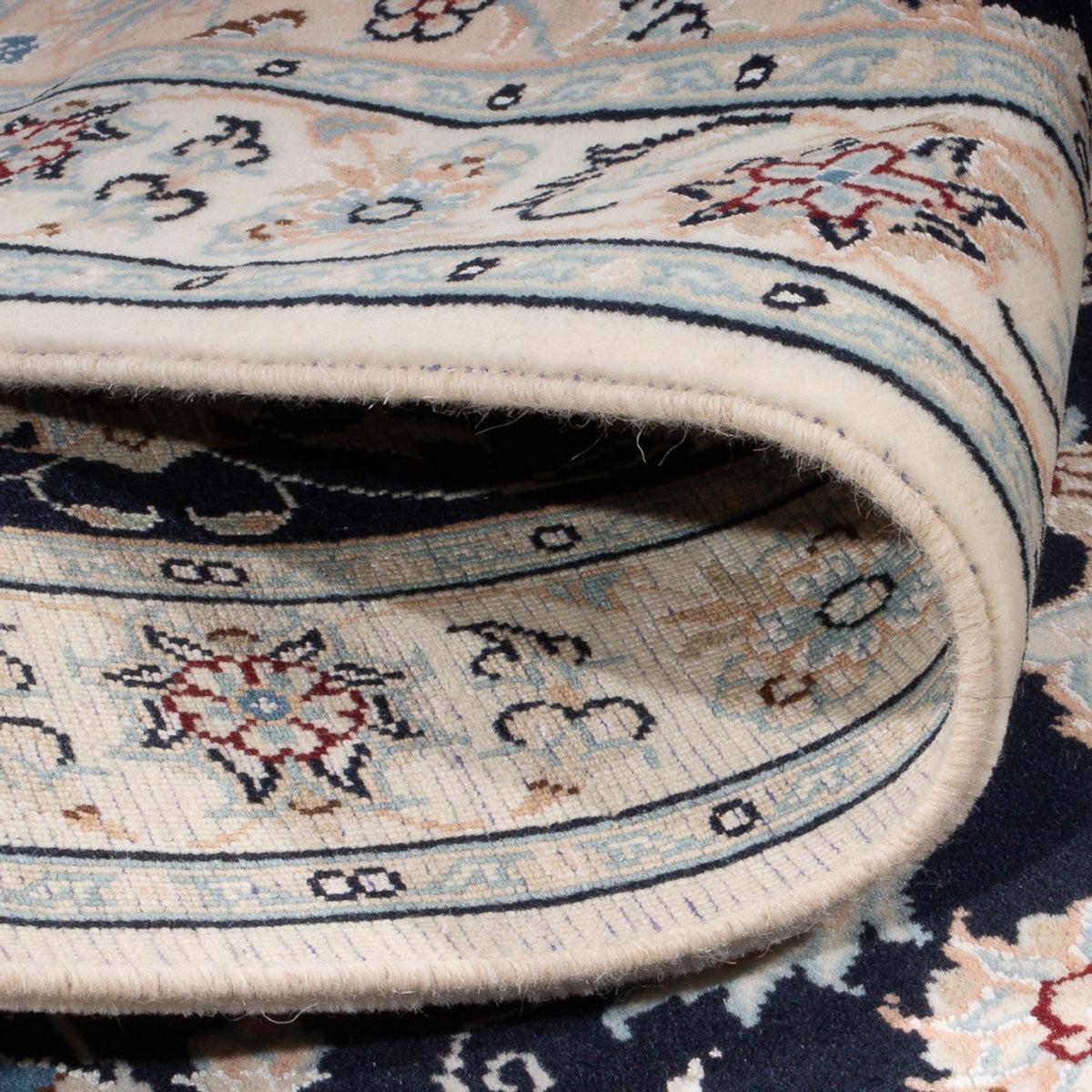 Perser Rug - Nain - Premium - 132 x 74 cm - dark blue