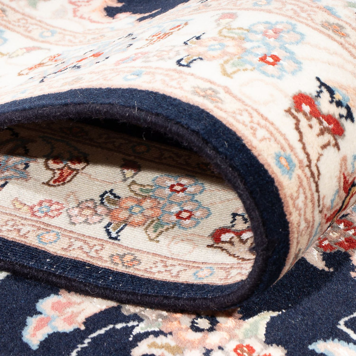 Runner Perser Rug - Tabriz - Royal - 251 x 80 cm - dark blue