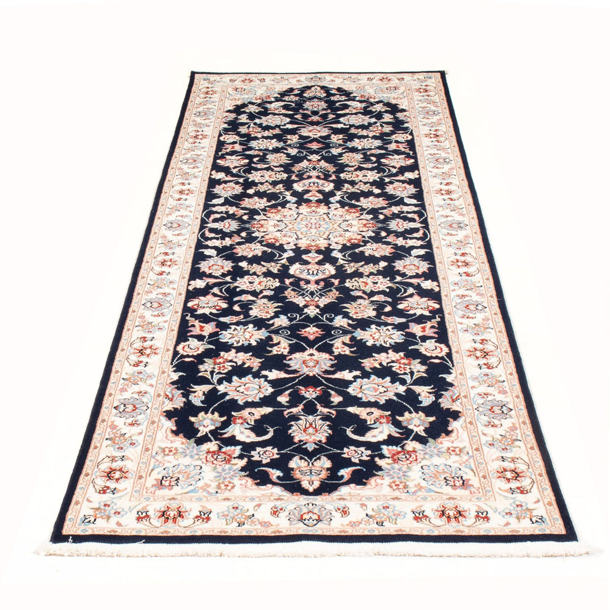 Runner Perser Rug - Tabriz - Royal - 251 x 80 cm - dark blue