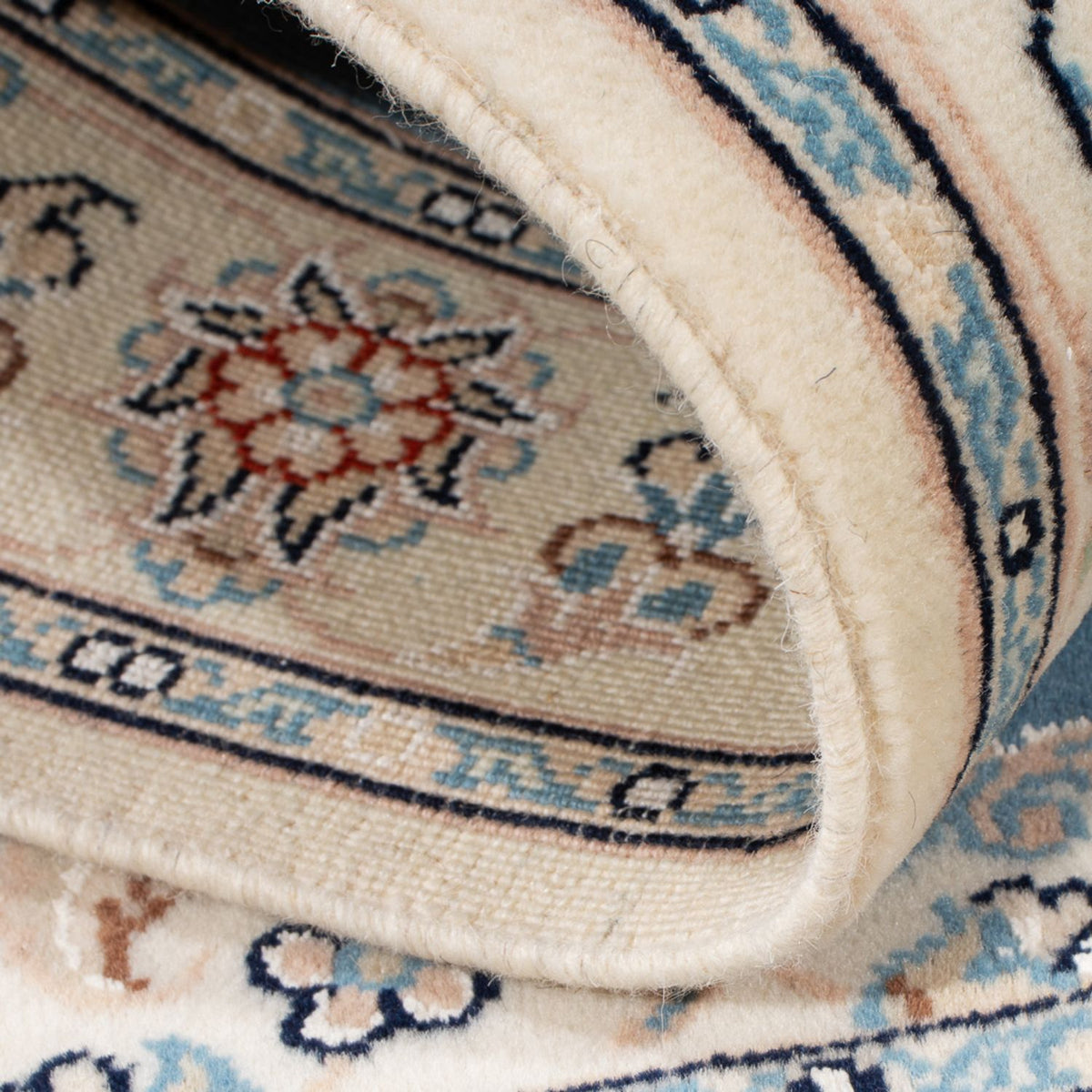 Perser Rug - Nain - Premium - 122 x 81 cm - light blue