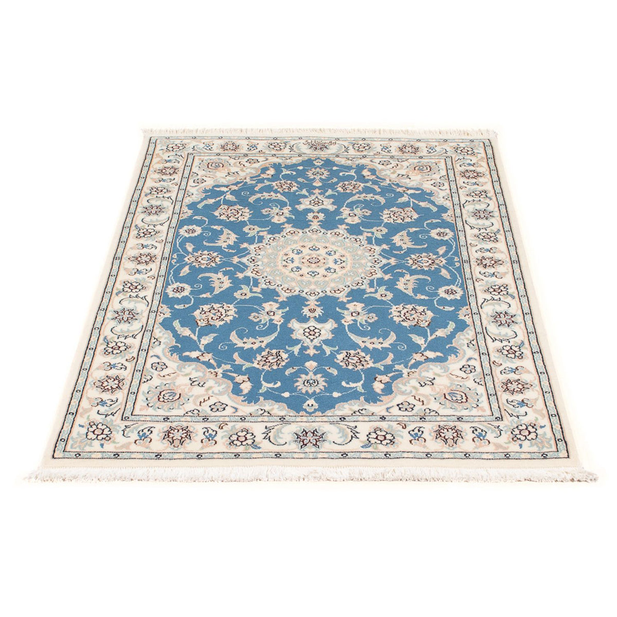 Perser Rug - Nain - Premium - 116 x 81 cm - light blue