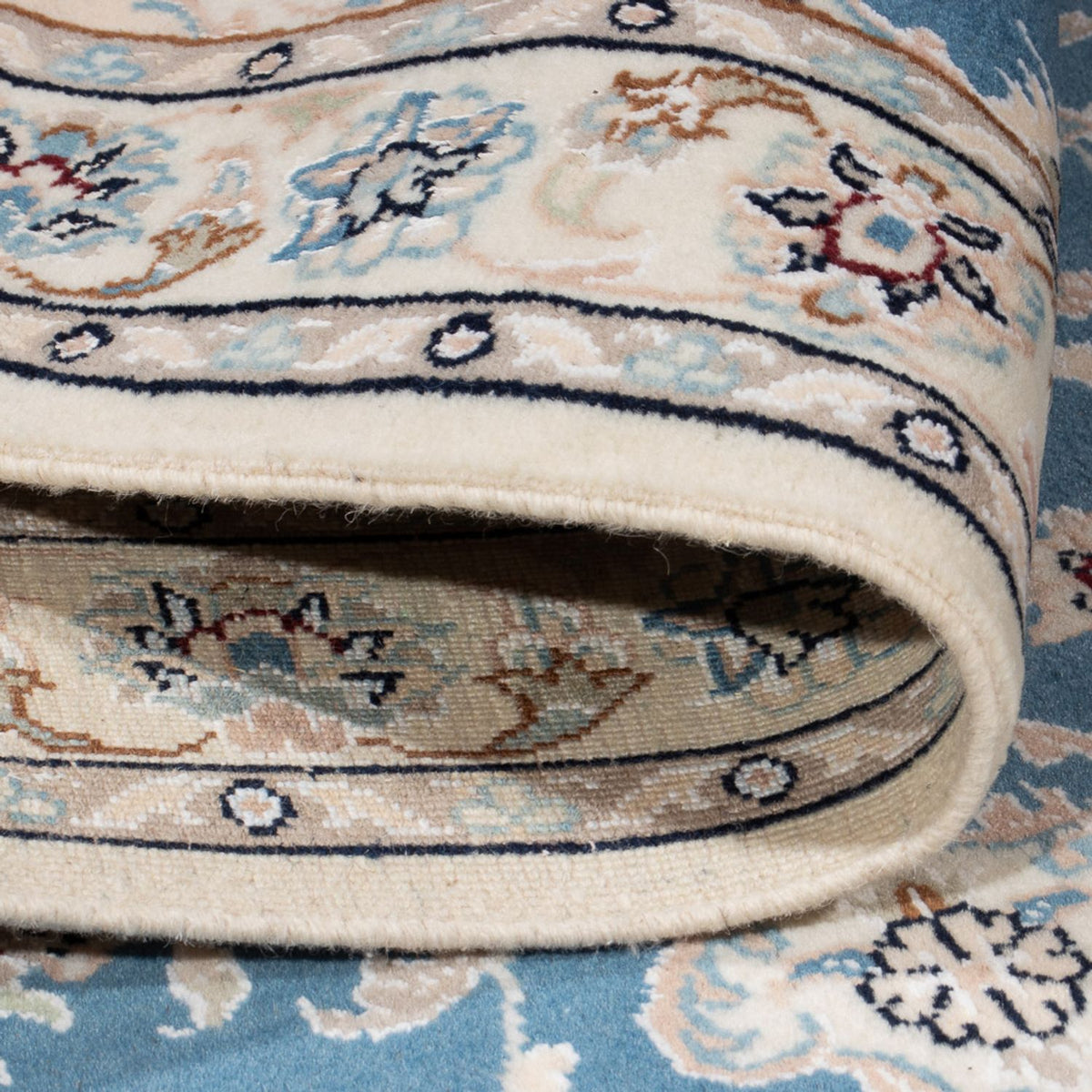 Perser Rug - Nain - Premium - 138 x 76 cm - light blue