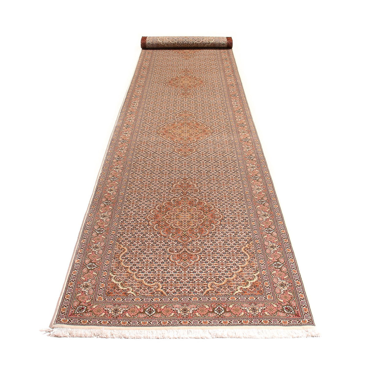 Runner Perser Rug - Tabriz - Royal - 407 x 78 cm - beige