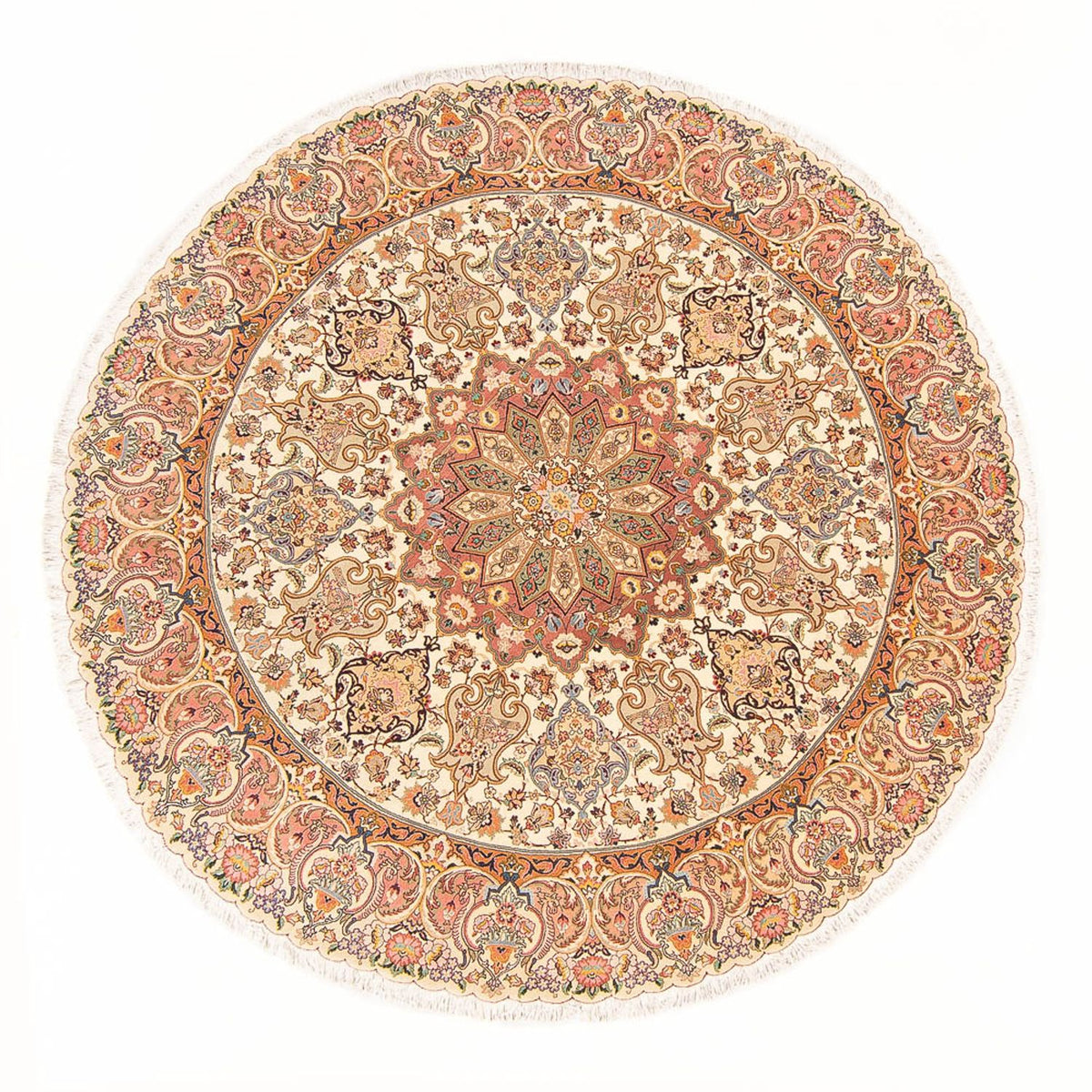 Perser Rug - Tabriz - Royal round  - 200 x 200 cm - cream