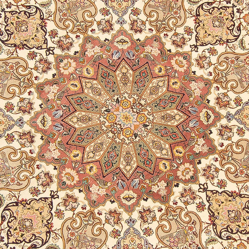 Perser Rug - Tabriz - Royal round  - 200 x 200 cm - cream
