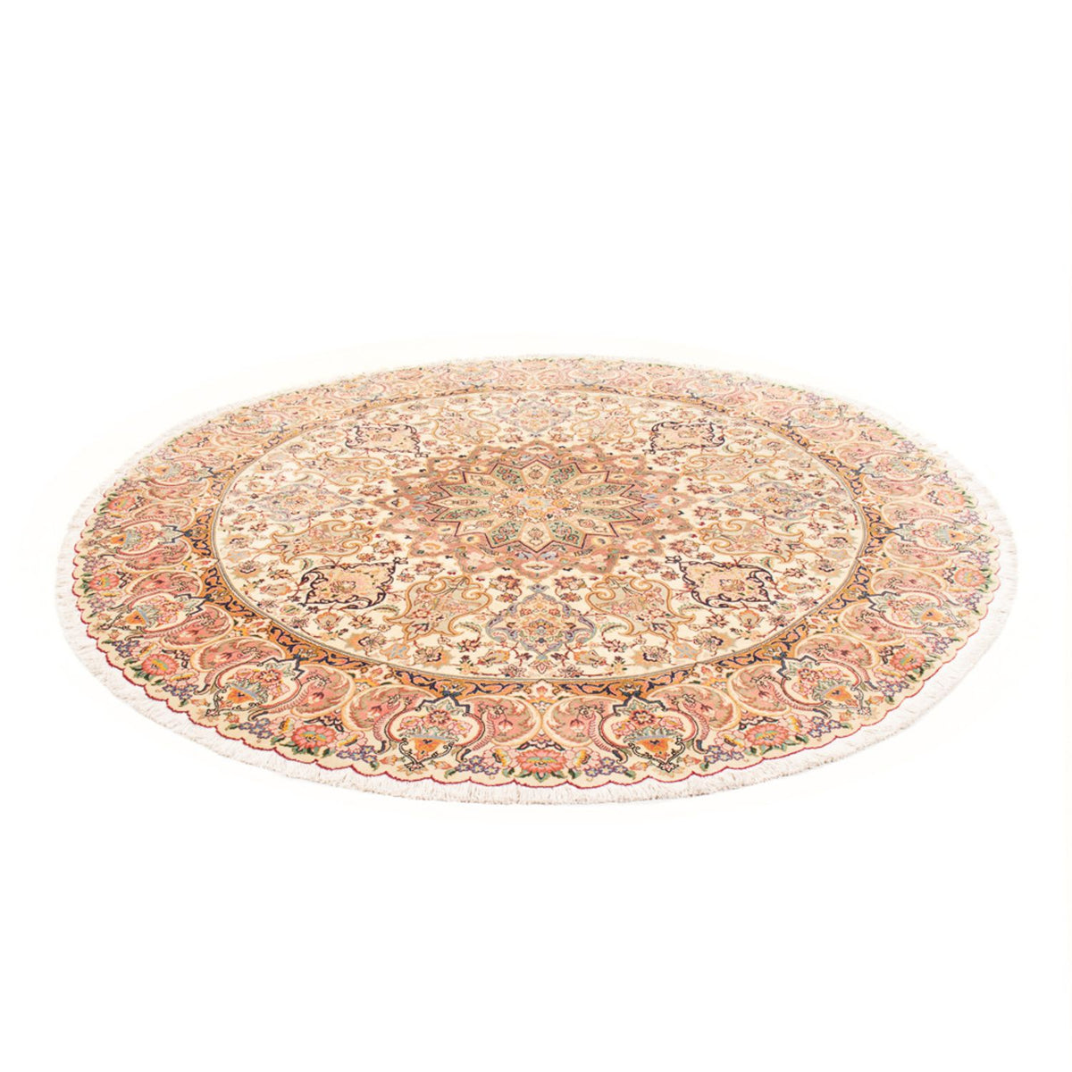 Perser Rug - Tabriz - Royal round  - 200 x 200 cm - cream