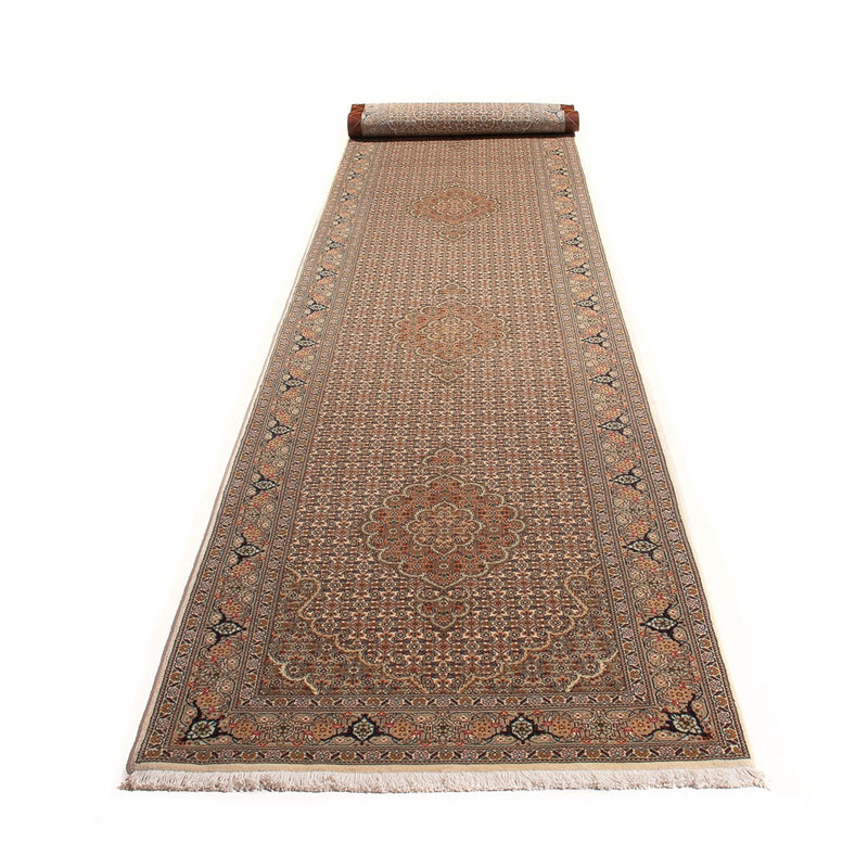 Runner Perser Rug - Tabriz - Royal - 403 x 82 cm - beige