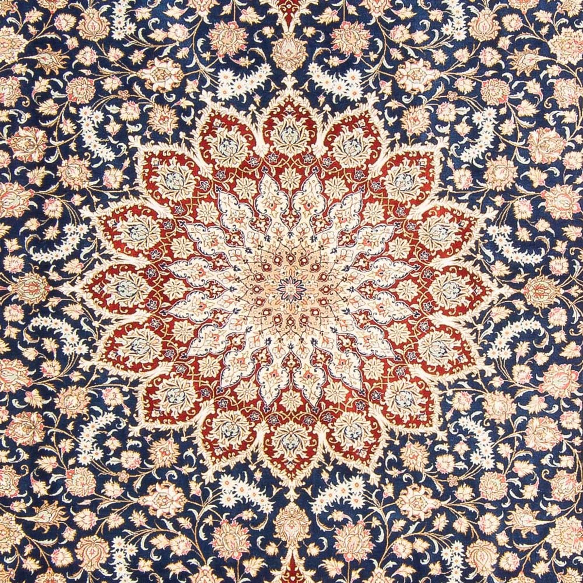 Silk Rug - Ghom Silk - Premium - 287 x 196 cm - blue
