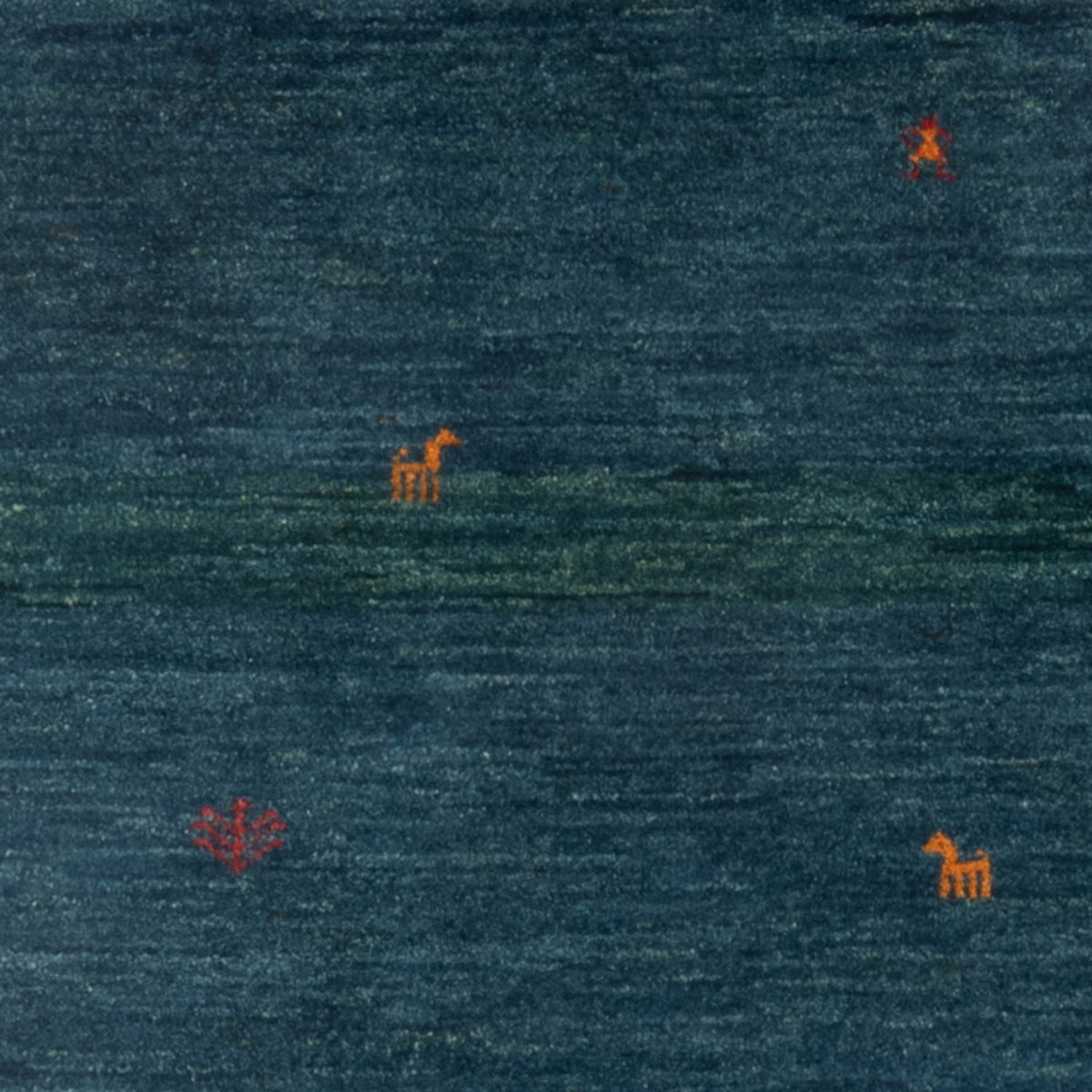 Gabbeh Rug - Perser - 139 x 100 cm - petrol blue