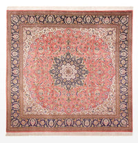 Silk Rug - Ghom Silk - Premium square  - 247 x 247 cm - light red