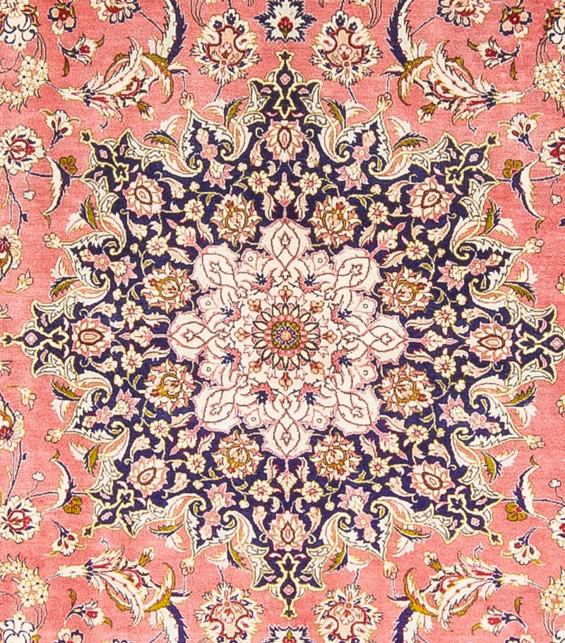 Silk Rug - Ghom Silk - Premium square  - 247 x 247 cm - light red