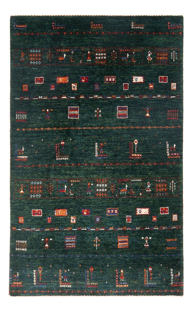Gabbeh Rug - Loribaft Perser - 136 x 85 cm - dark green