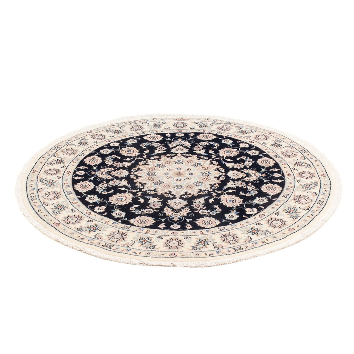 Perser Rug - Nain - Premium round  - 105 x 104 cm - dark blue