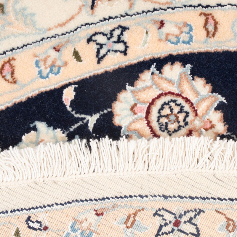 Perser Rug - Nain - Premium round  - 111 x 105 cm - dark blue