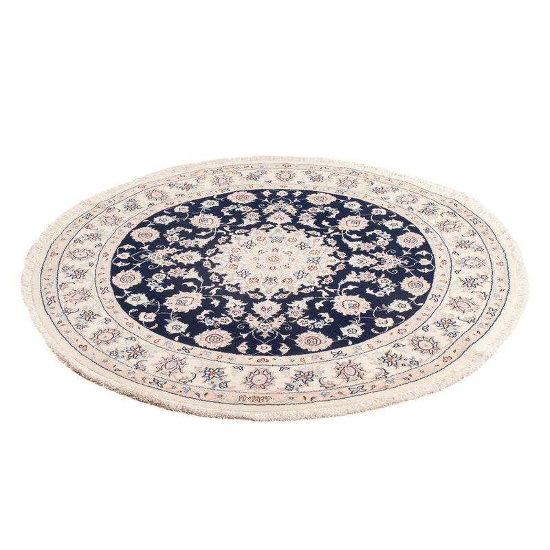 Perser Rug - Nain - Premium round  - 111 x 105 cm - dark blue