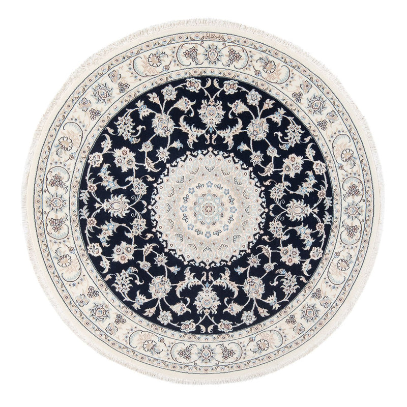 Perser Rug - Nain - Premium round  - 150 x 150 cm - dark blue