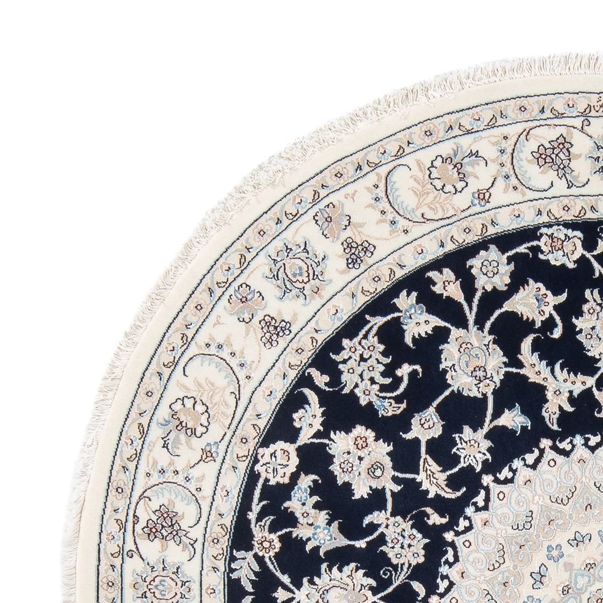 Perser Rug - Nain - Premium round  - 150 x 150 cm - dark blue