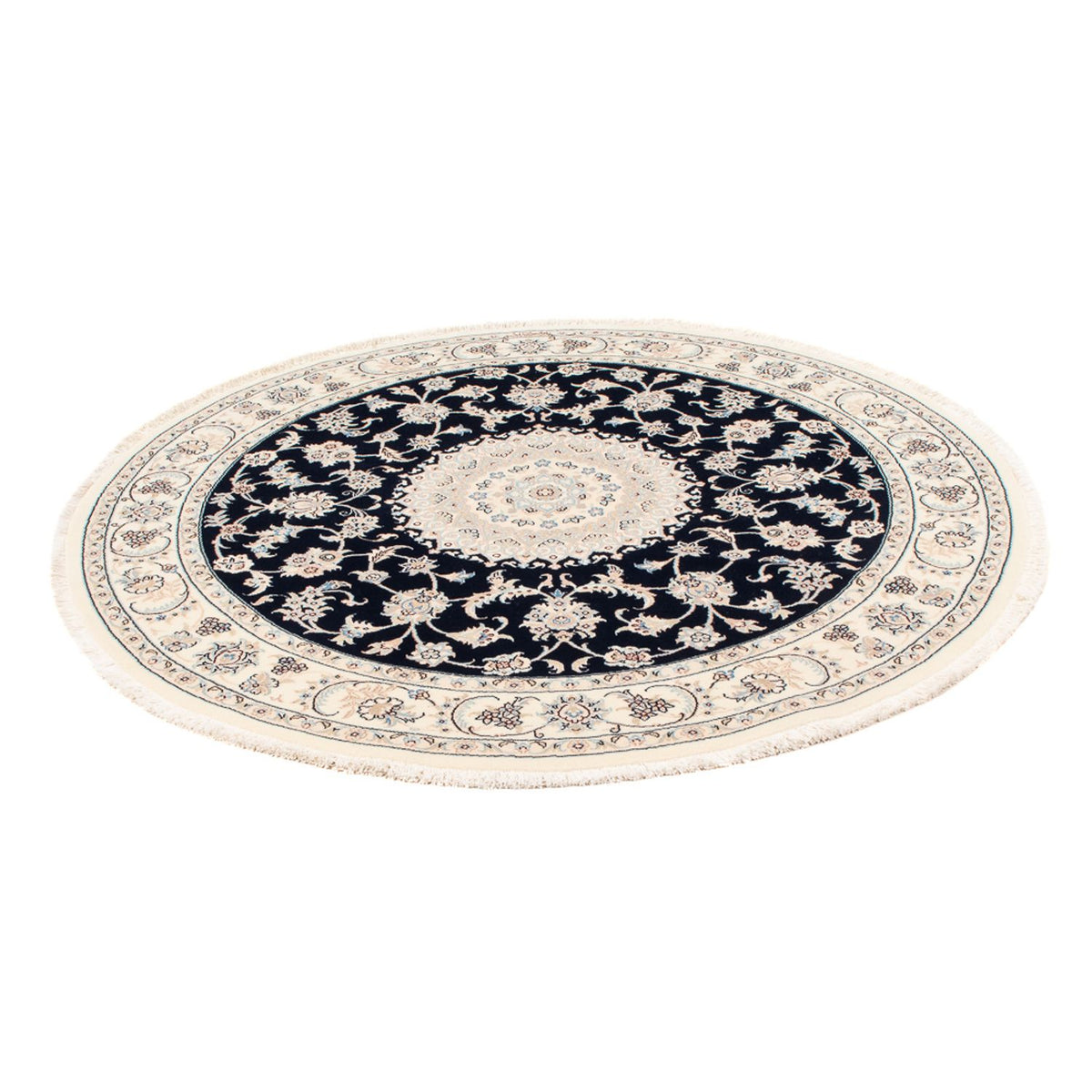 Perser Rug - Nain - Premium round  - 150 x 150 cm - dark blue