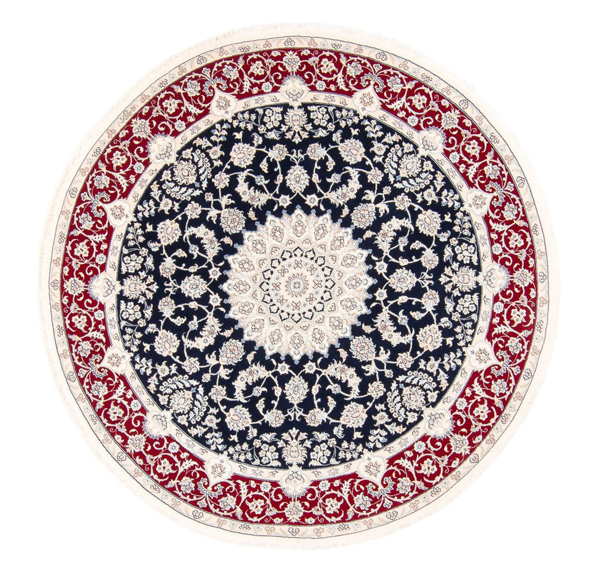 Perser Rug - Nain round  - 200 x 200 cm - dark blue