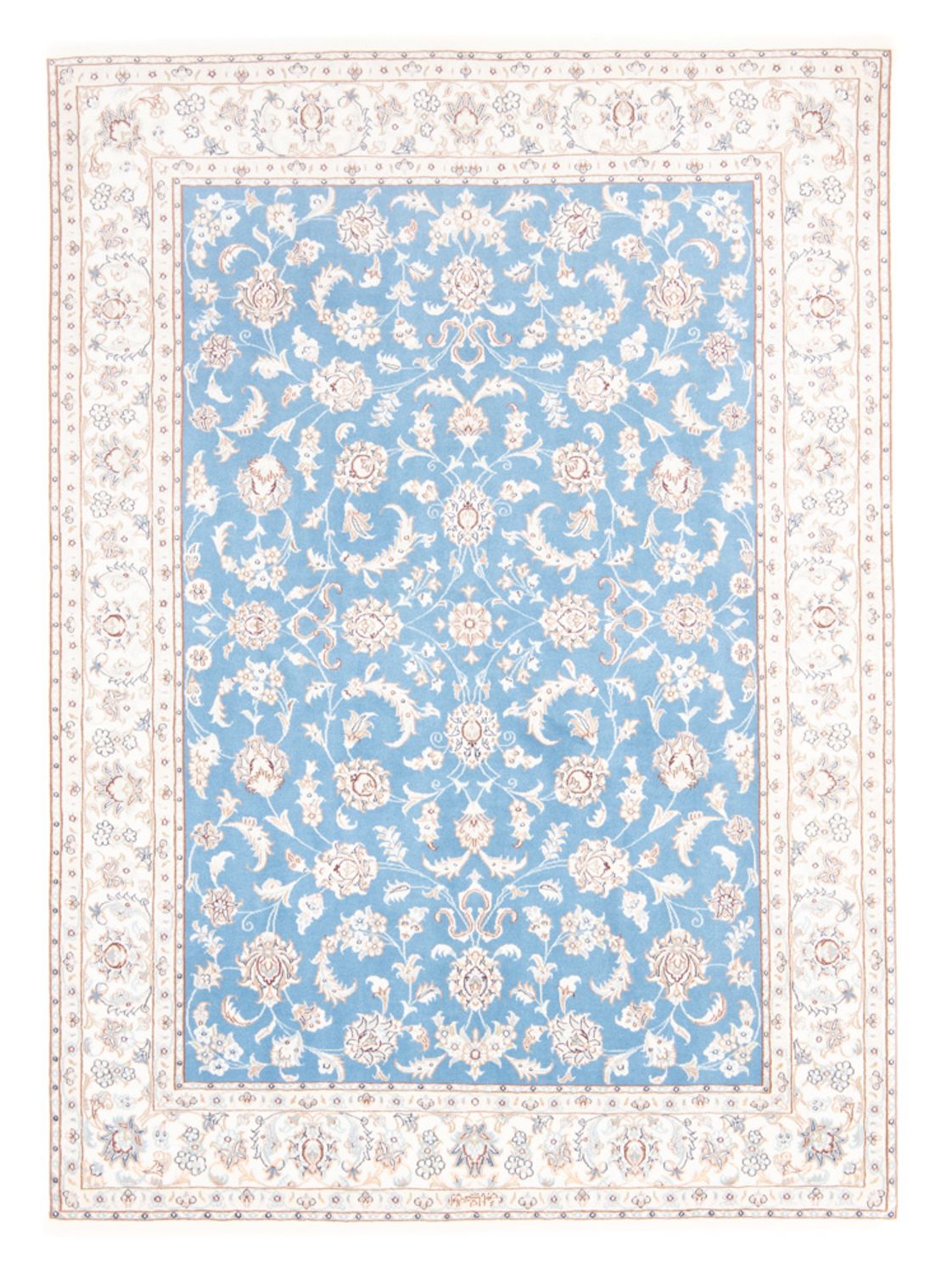 Perser Rug - Nain - Royal - 210 x 149 cm - light blue