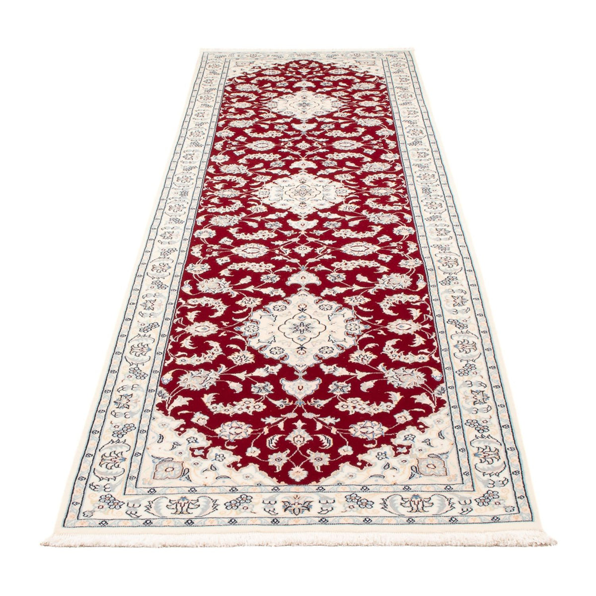 Runner Perser Rug - Nain - Premium - 298 x 82 cm - red