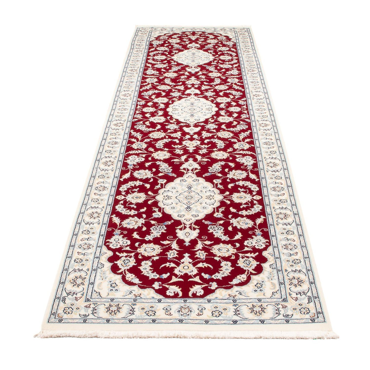 Runner Perser Rug - Nain - Premium - 346 x 84 cm - red