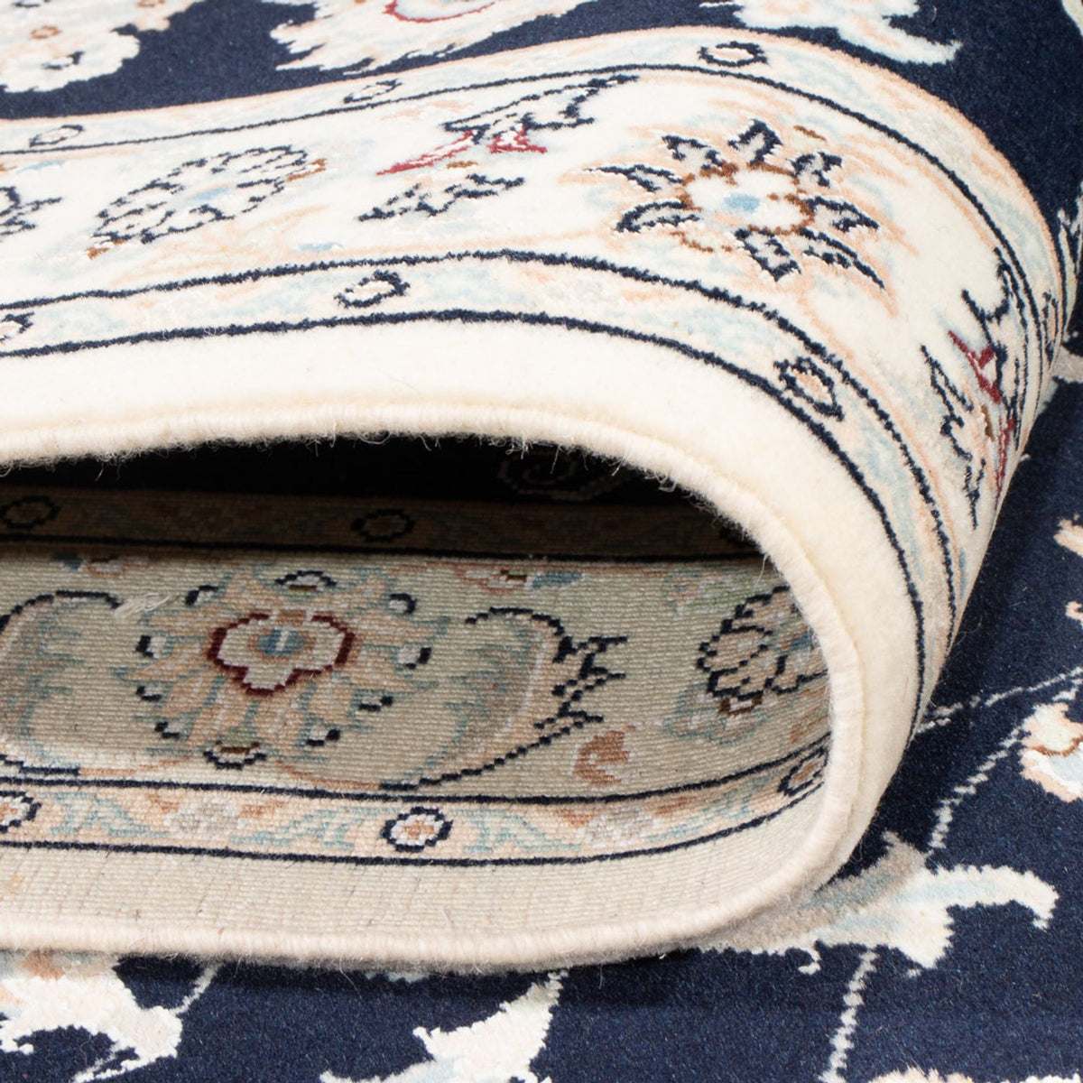 Runner Perser Rug - Nain - Premium - 394 x 92 cm - dark blue