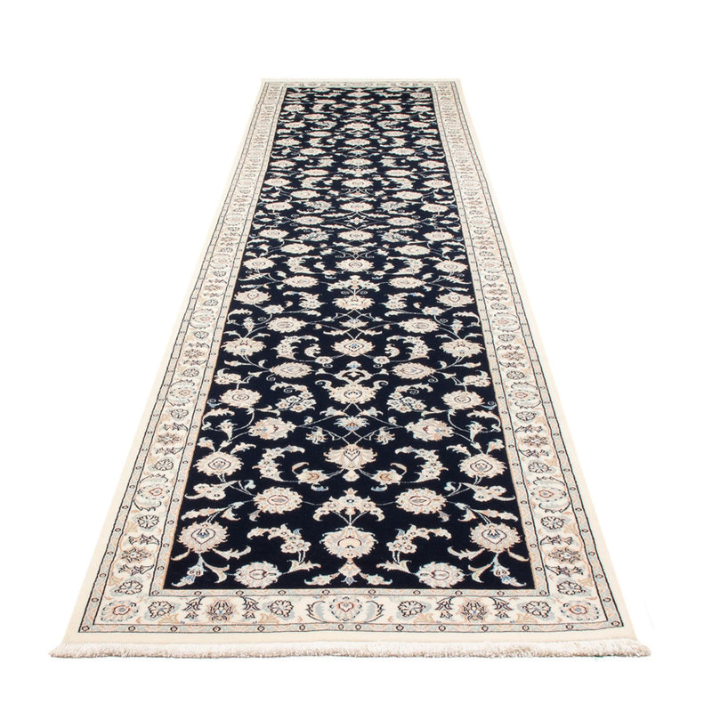 Runner Perser Rug - Nain - Premium - 394 x 92 cm - dark blue