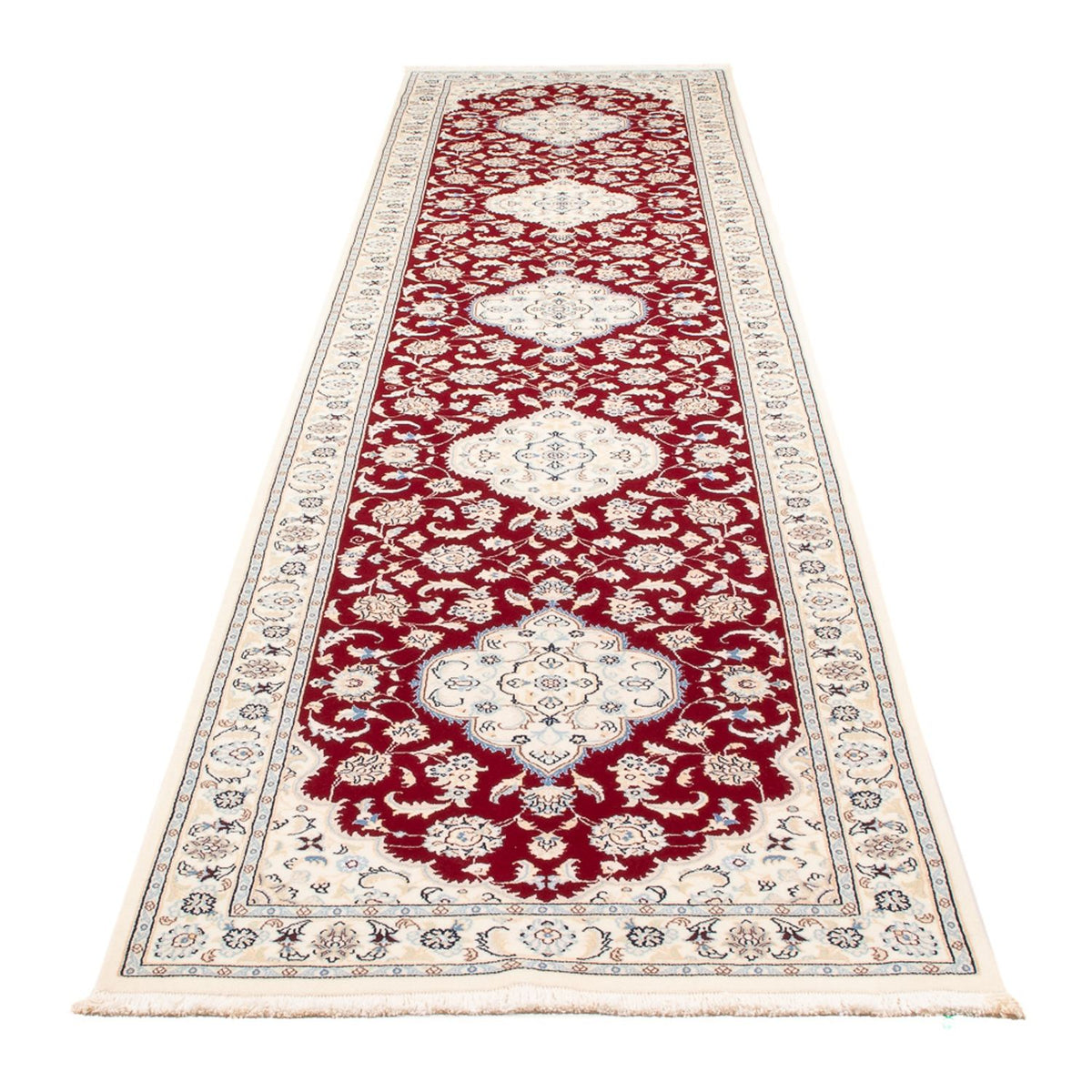 Runner Perser Rug - Nain - Premium - 382 x 89 cm - red