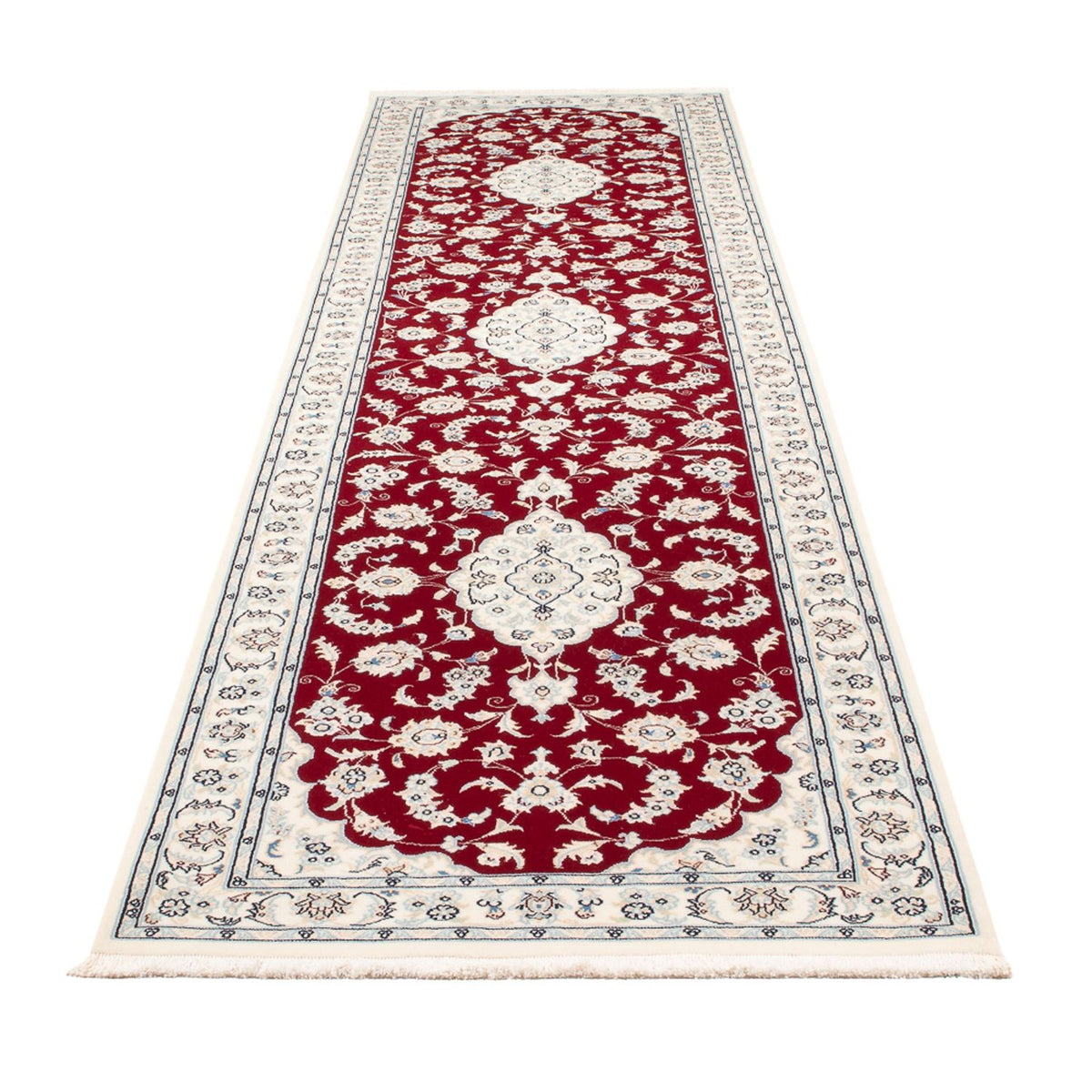Runner Perser Rug - Nain - Premium - 347 x 87 cm - red