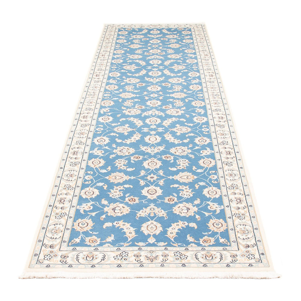 Runner Perser Rug - Nain - Premium - 308 x 81 cm - blue