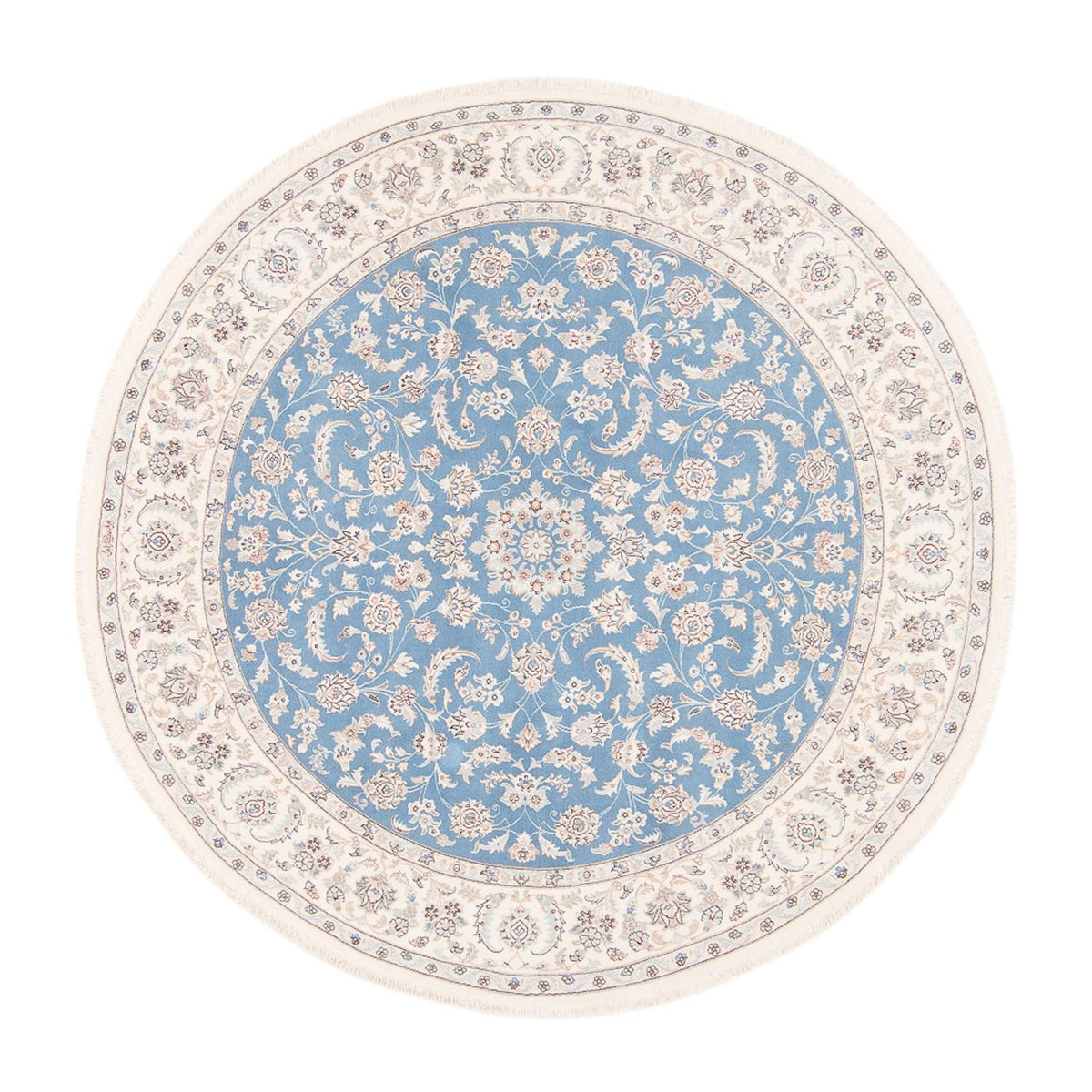 Perser Rug - Nain round  - 200 x 200 cm - light blue