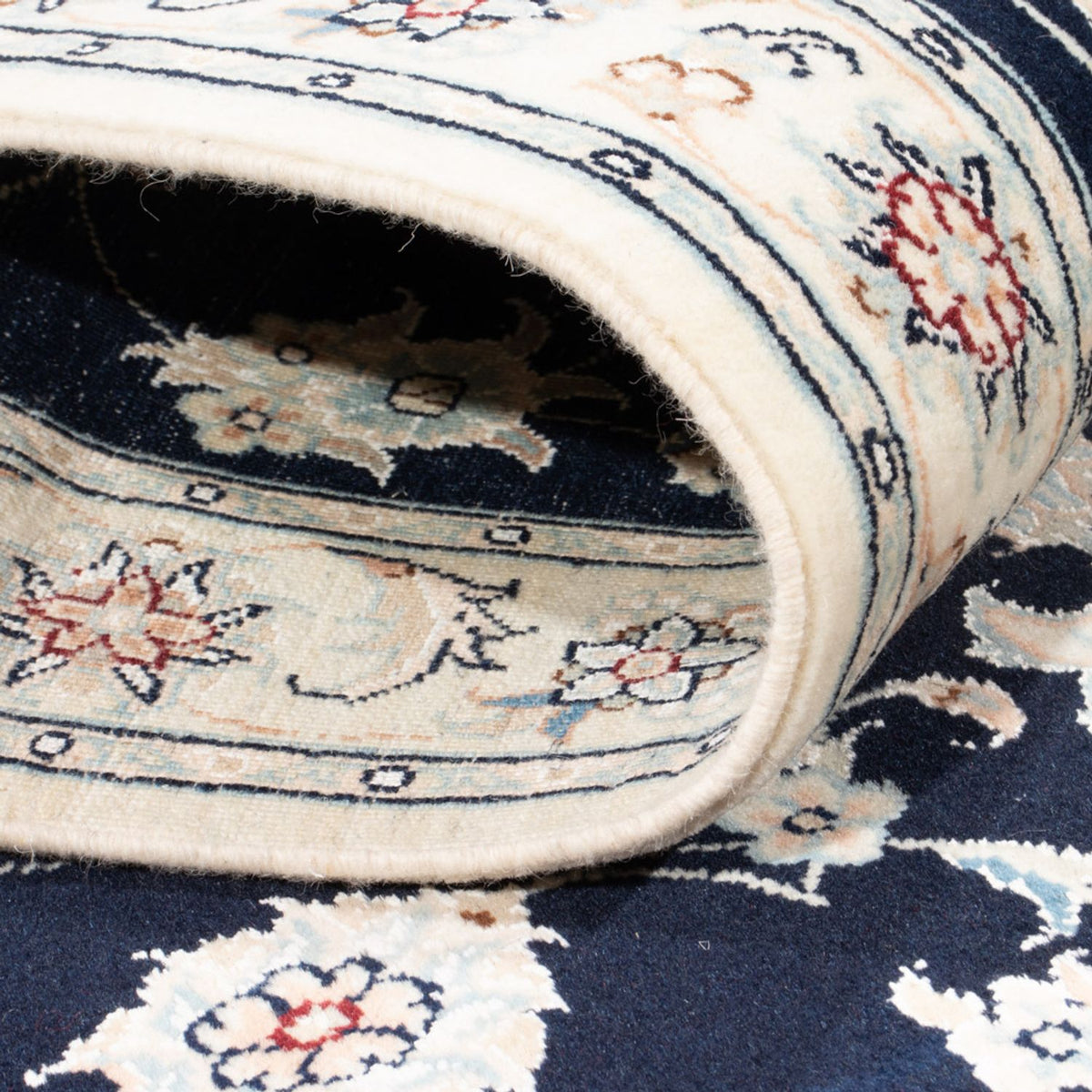 Runner Perser Rug - Nain - Royal - 204 x 81 cm - dark blue